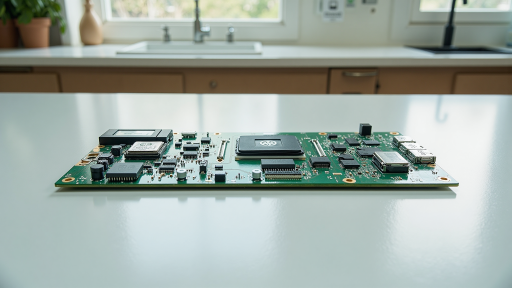 Autonomous vehicle control PCB with multiple safety processors, sensor fusion circuits, communication modules, automotive-grade electronics for self-driving cars
