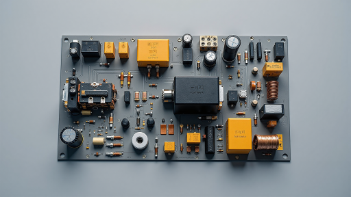 Industrial thick copper power supply PCB with transformer circuits, rectifier bridges, filtering components, high-power switching converters, heavy-duty industrial power electronics board